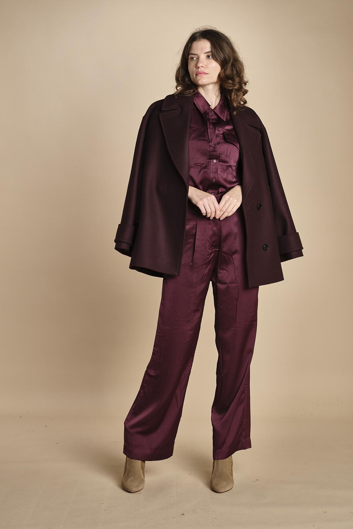 camicia in raso CANOLI PRUNE ba&sh
