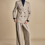 pantalone con pinces NANCY BEIGE true avenue