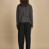 cardigan tre bottoni MIL4A24 25024 GRIGIO SCURO milaura