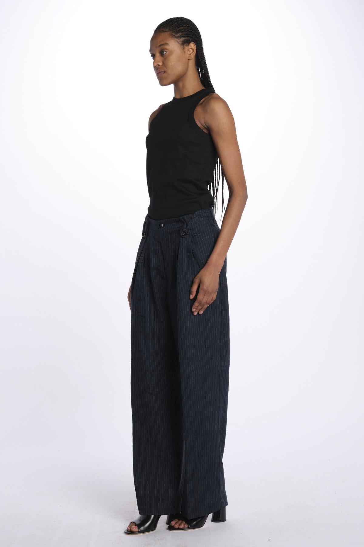 Pantalone CRISTAL pinces CRISTAL NAVY true avenue