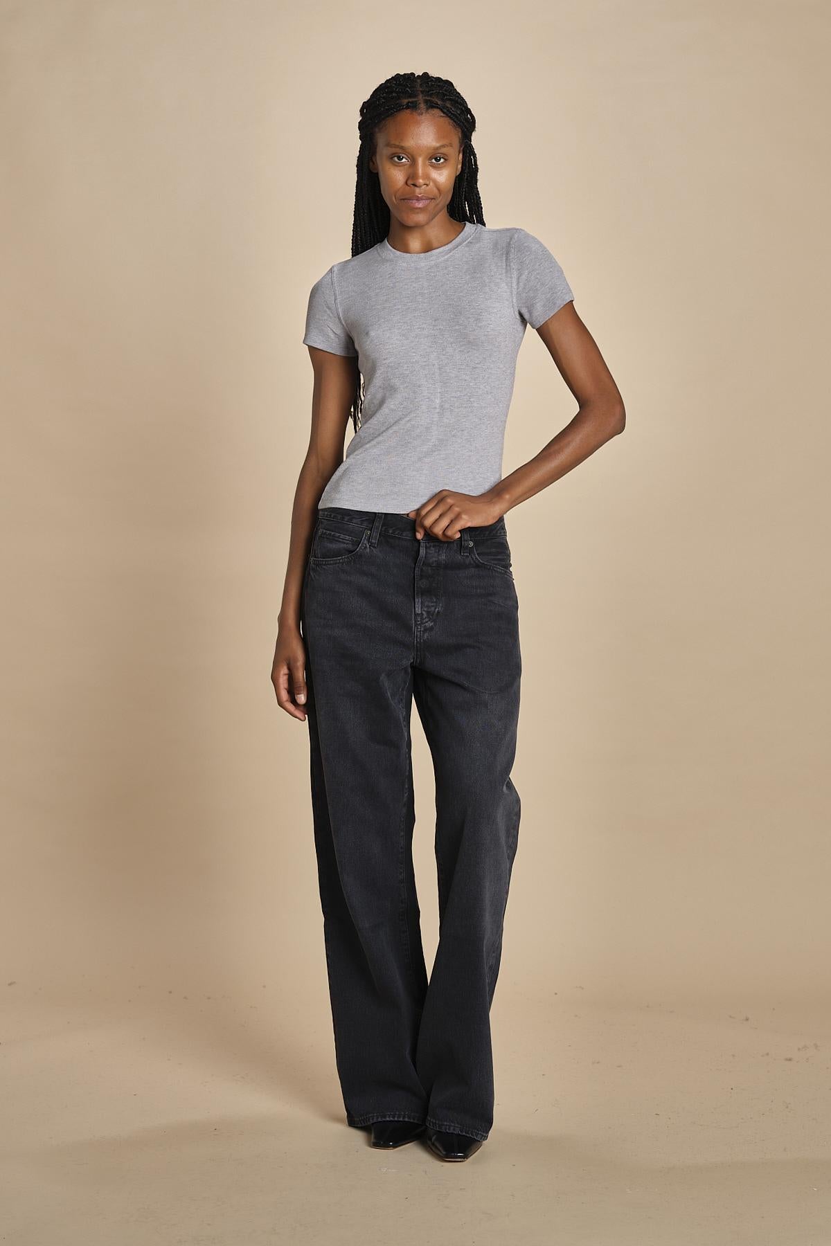 THE RIB TEE tshirt m/c a costine WF25JKT012 GREY frame