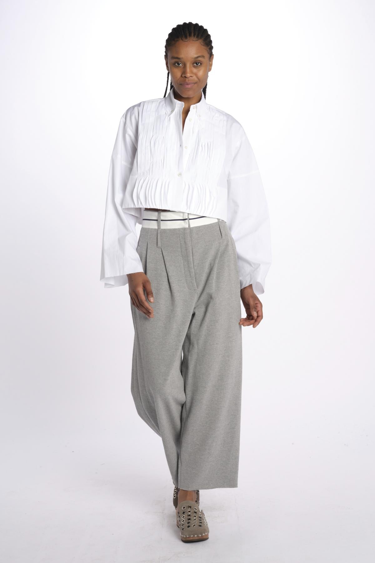 Camicia cropped IV SHIRT WHITE jejia