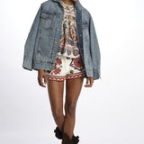 Camicia BOHO GLAM stampa fiore 344858 OFFWHITE farm rio