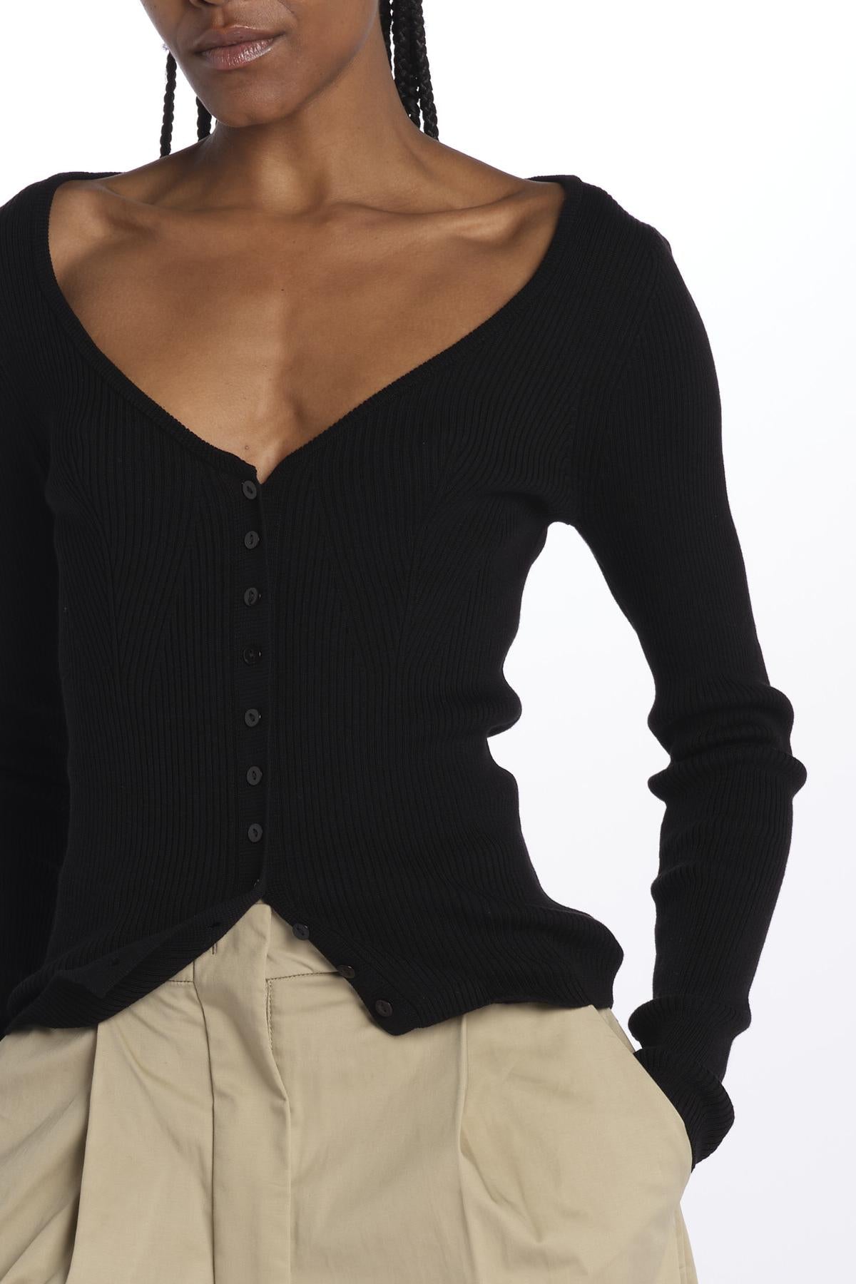 Cardigan GILI costine 5539106 BLACK herskind