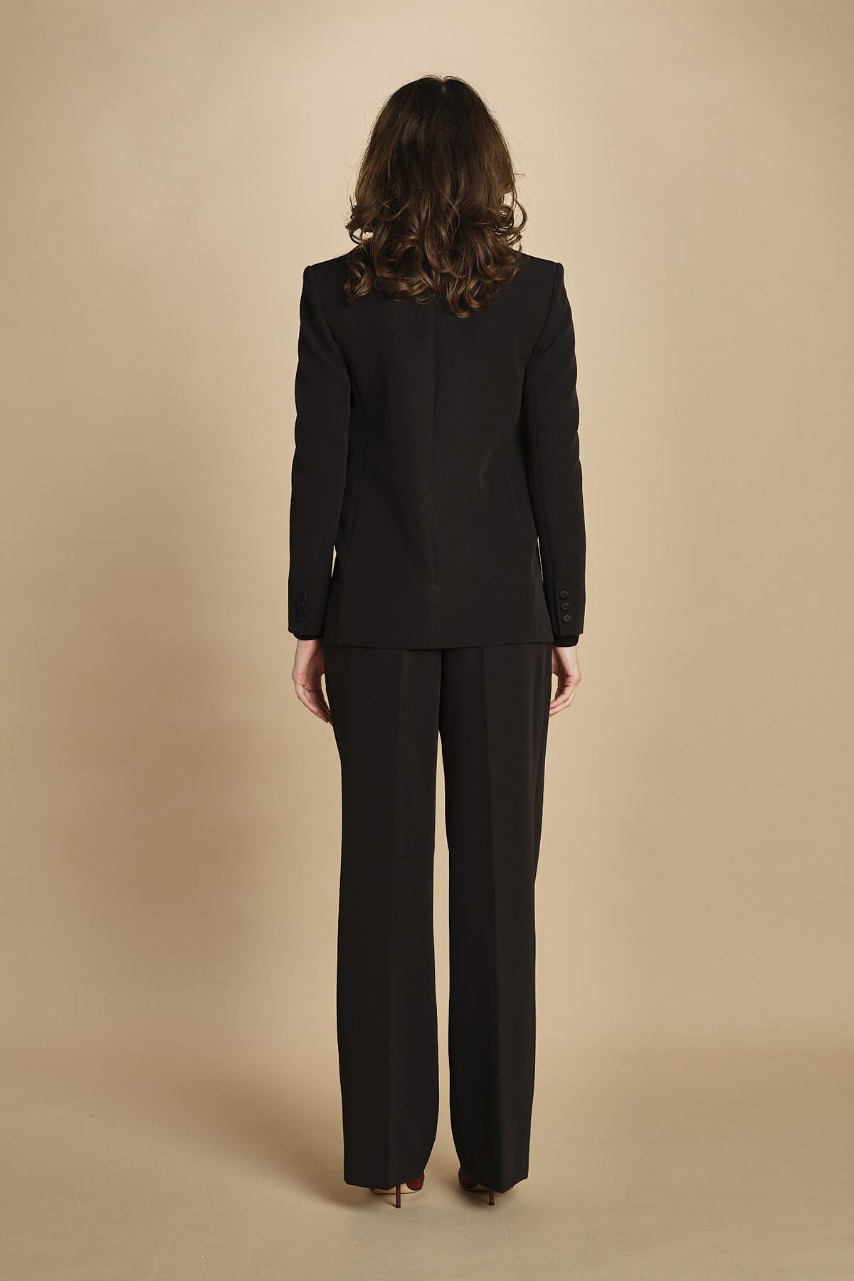 giacca doppipetto in cady 30303-313 NERO 29 federica tosi