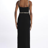 RINA SPLIT GOWN BLACK rebecca vallance