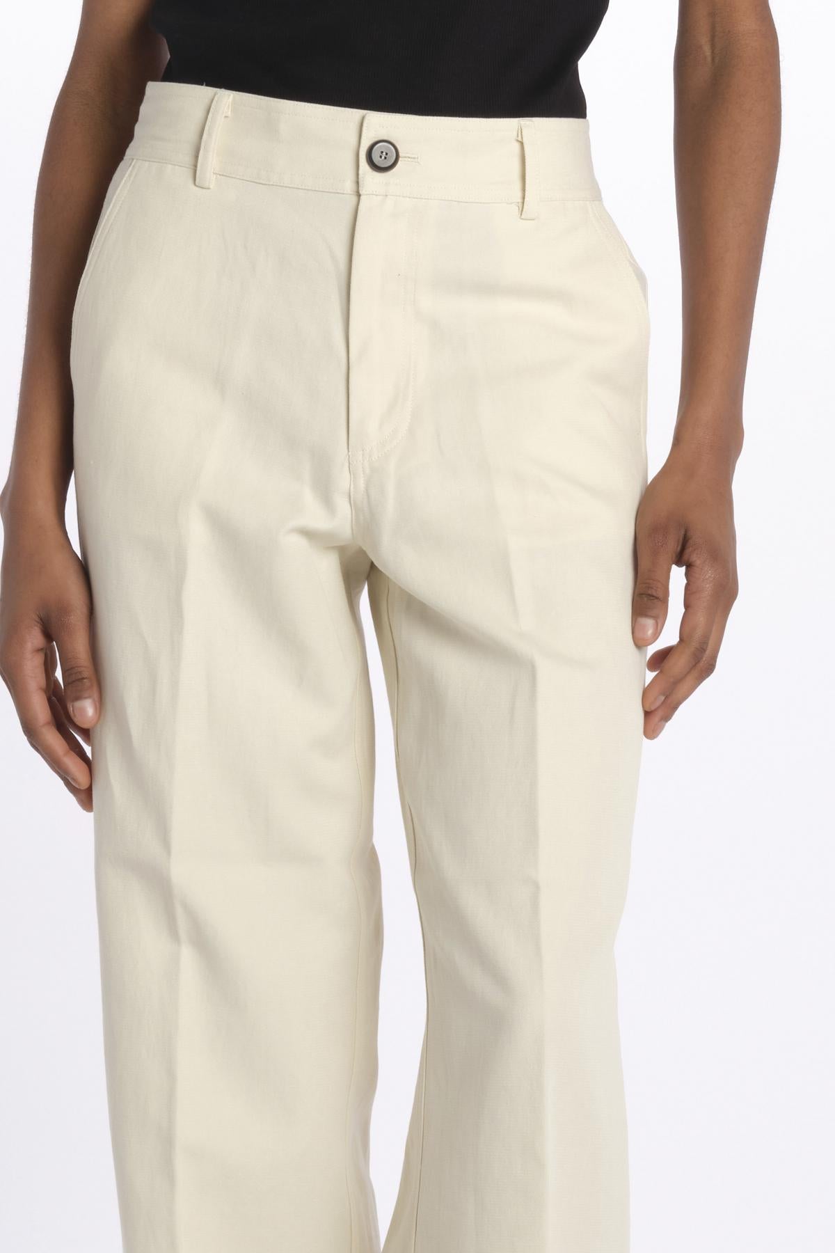 Pantalone dritto cotone lino 7179 21619 150 pomandère