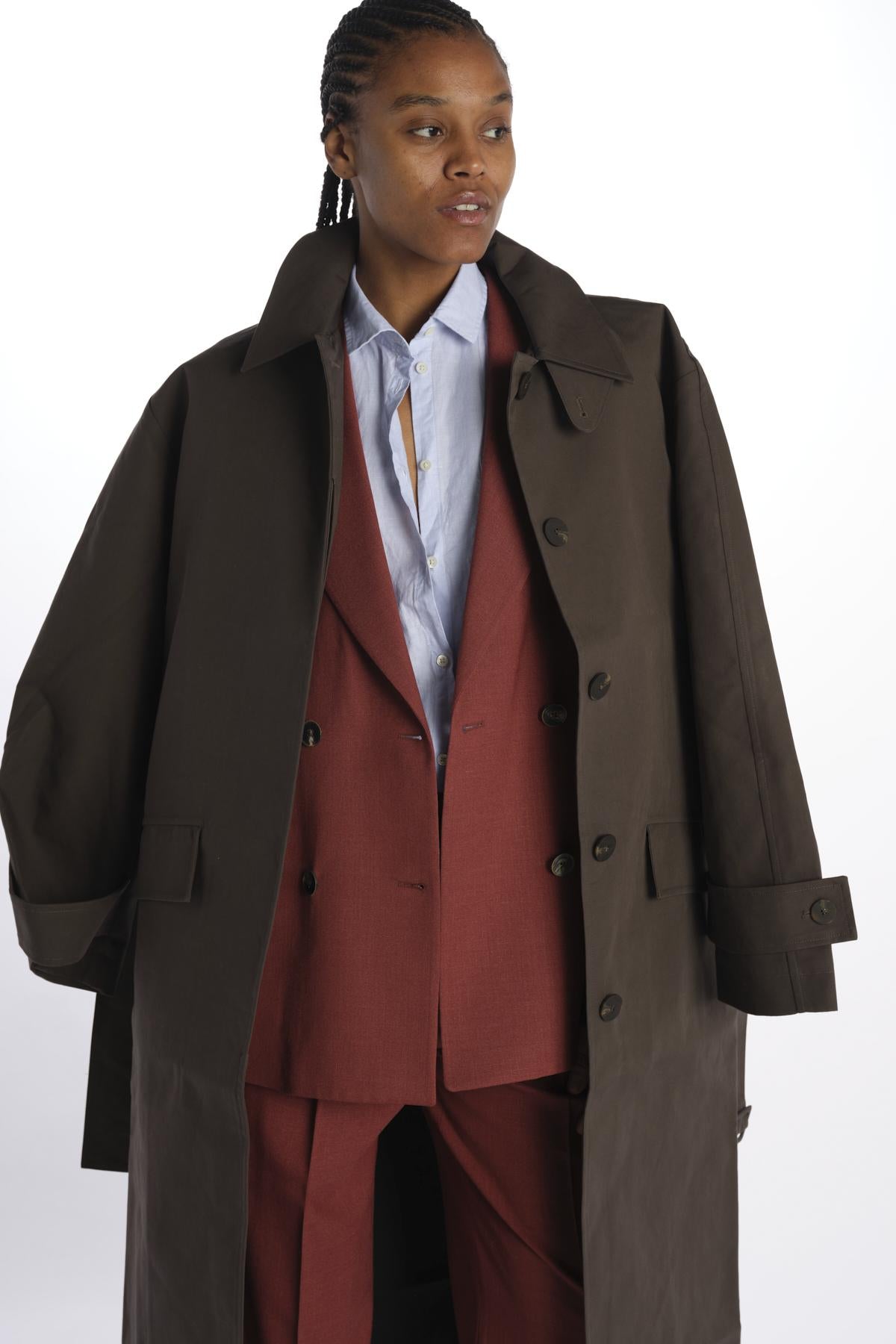 Blazer DENA doppio petto over lana seta DENA 33096786 48 quelledue