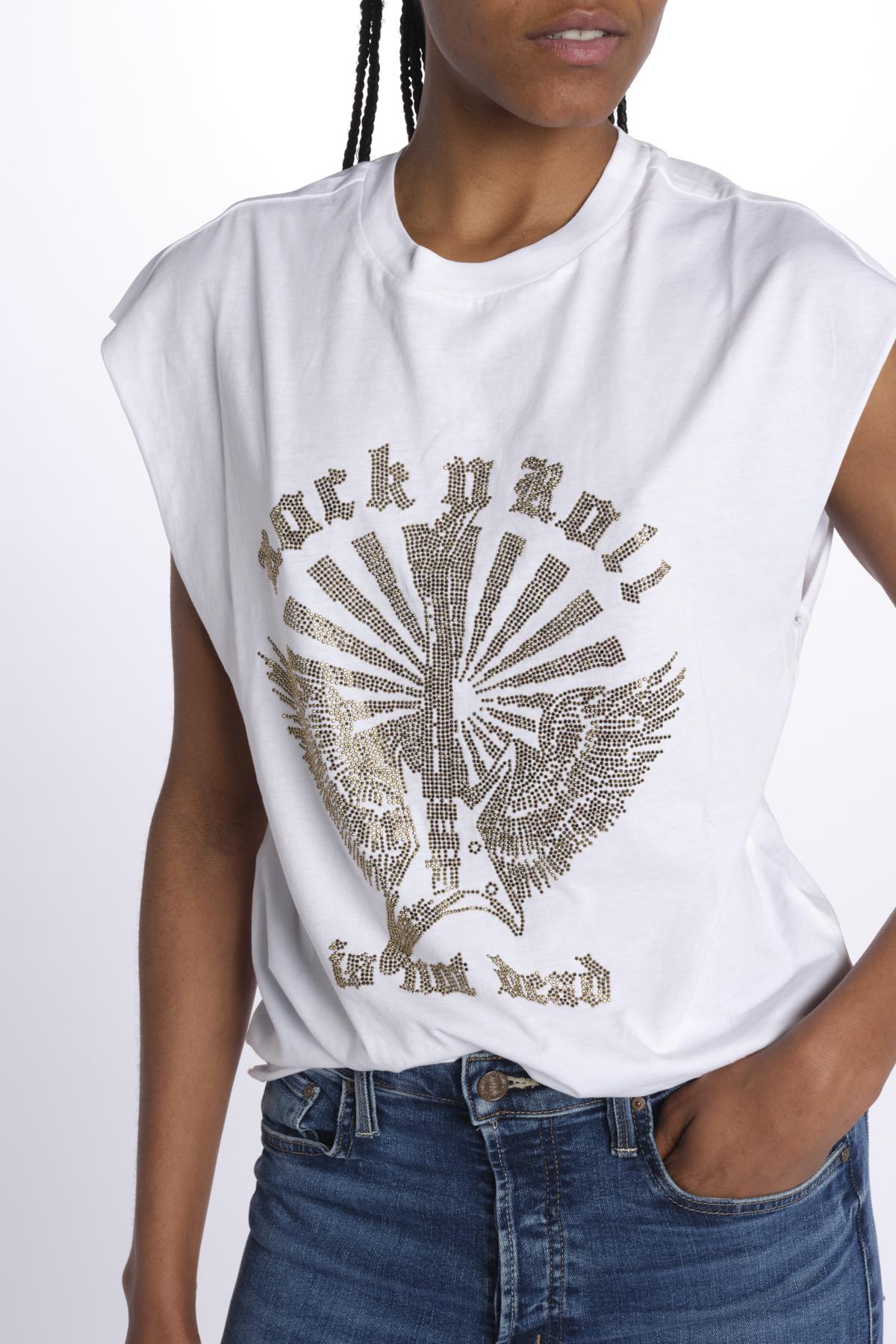 Cloe hc guitar wings strass JWTT01265 WHITE zadig & voltaire