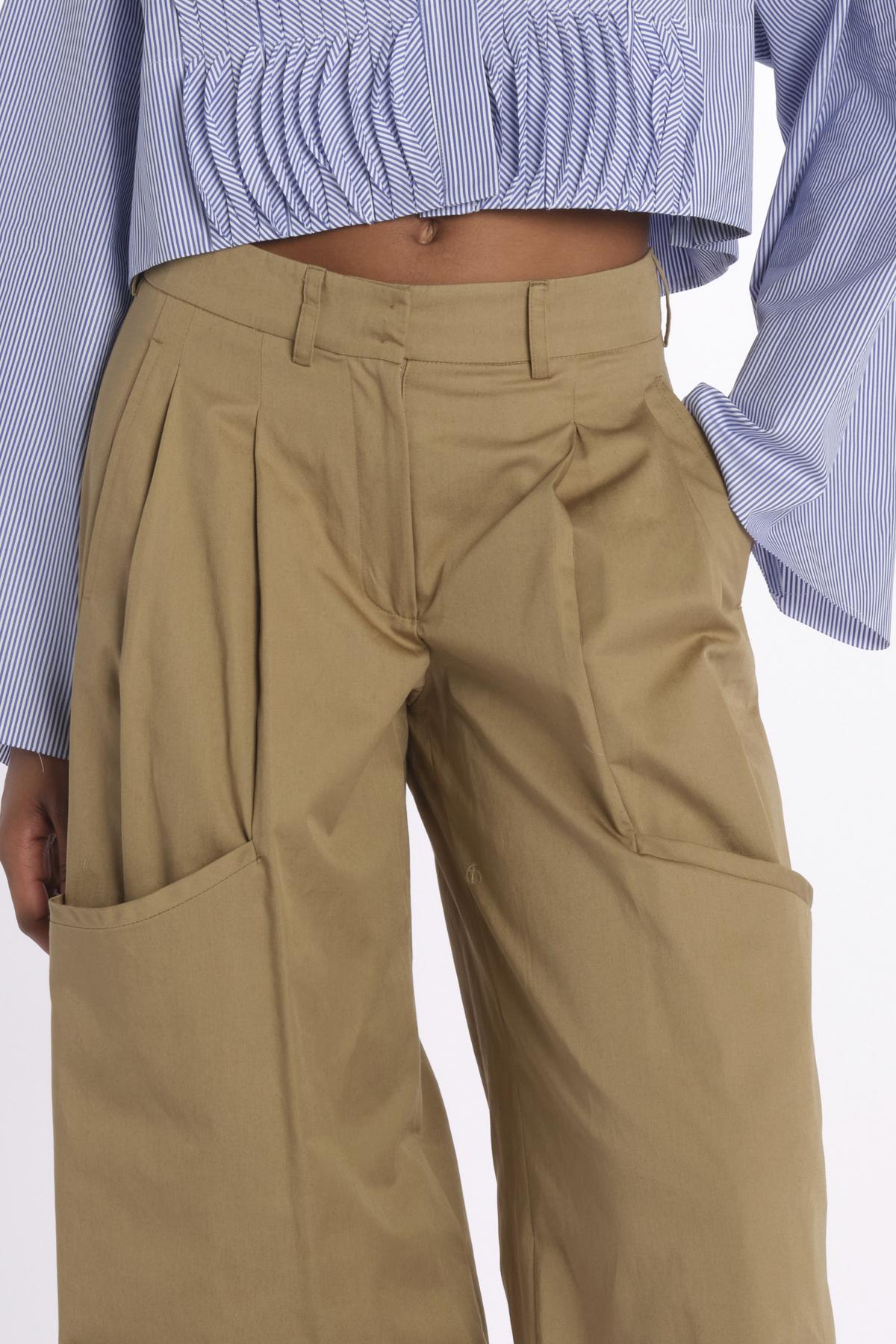 Pantalone con tasconi RYAN PANT KHAKI jejia