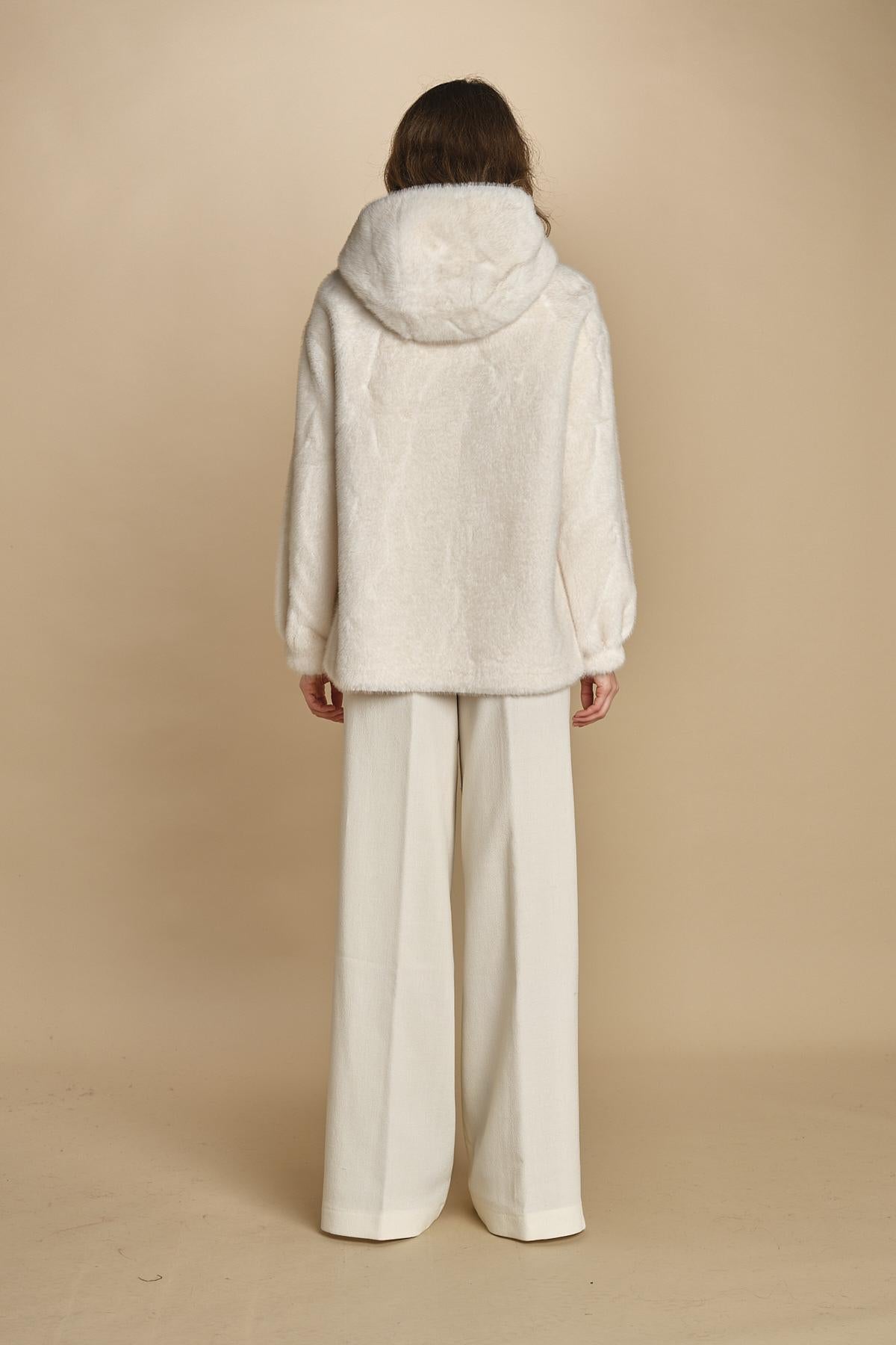 parka ecofur. SELENA ECRU giovanni paris