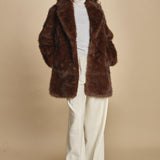 cappotto in ecofur. ANASTASIA MARRON giovanni paris