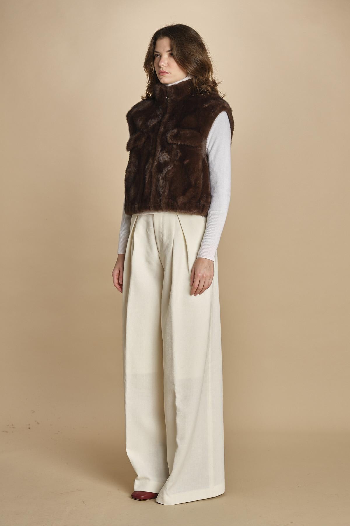 gilet in ecofur. GABI MARRON giovanni paris