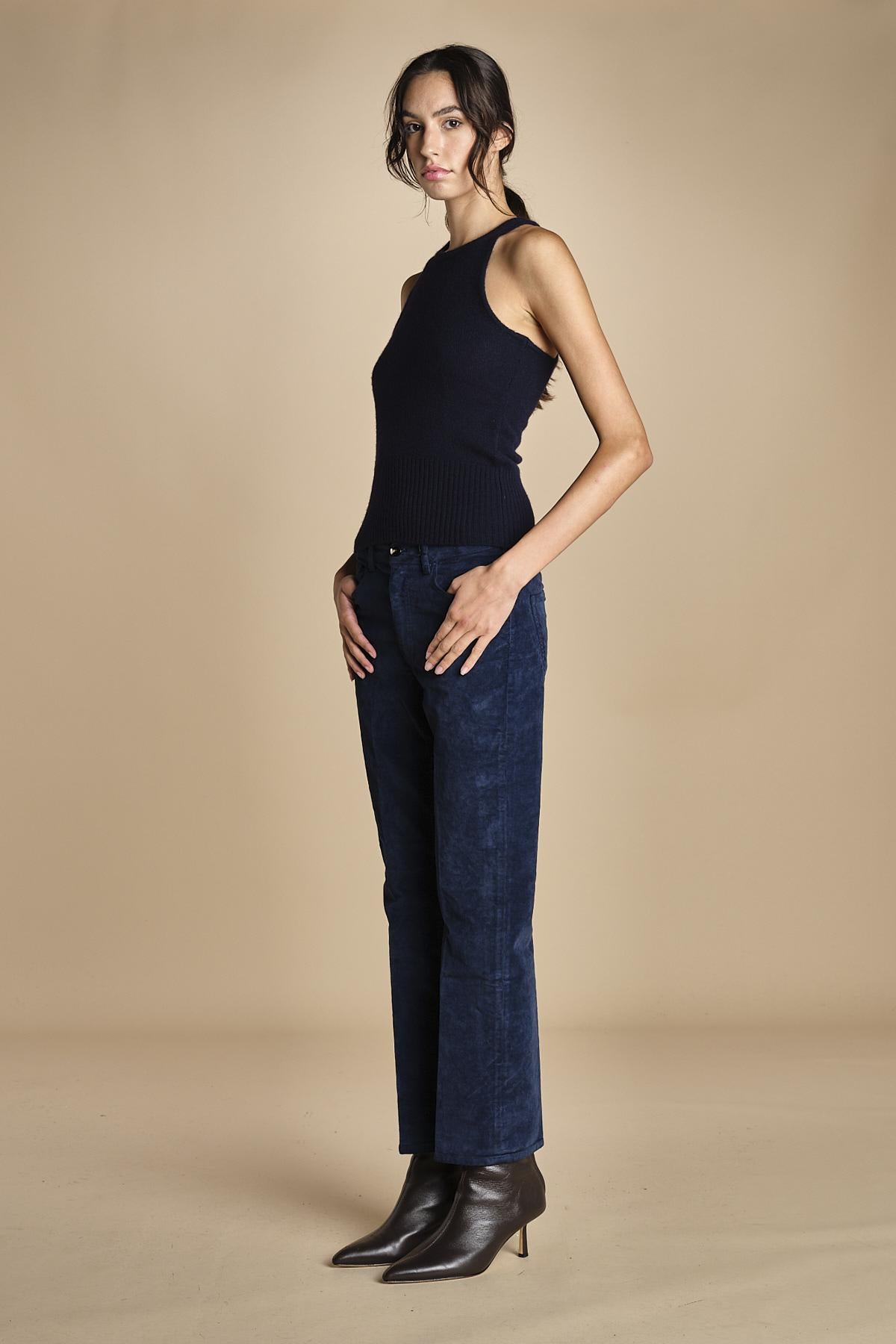 denim skinny cropped LINDY NAVYBLU true avenue