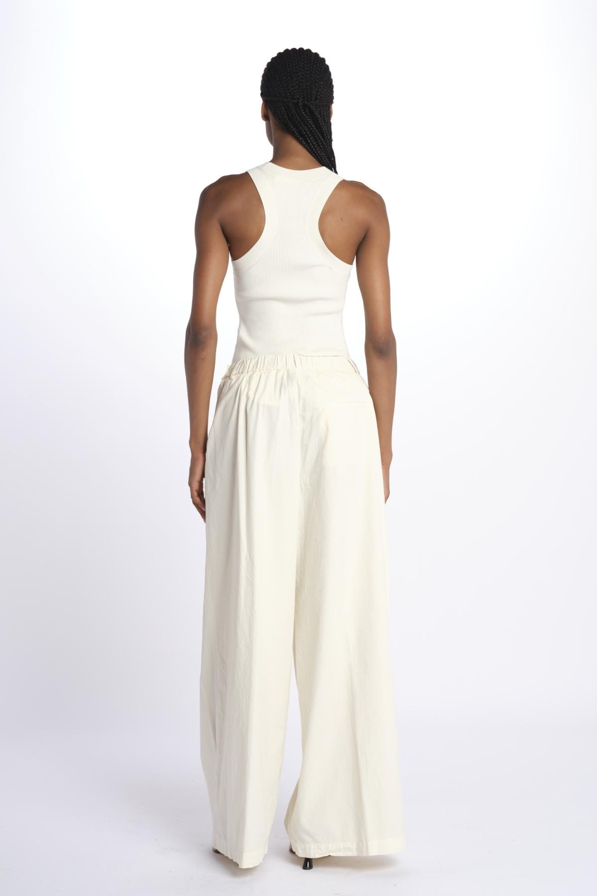 Pantalone pinces con elastico 7204 21618 120 pomandère