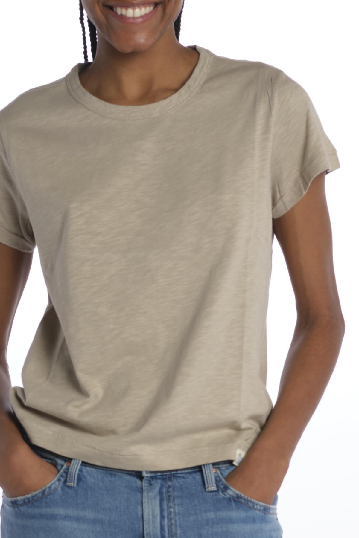 T-shirt girocollo m/c basic WSCT20 GREIGE merz b