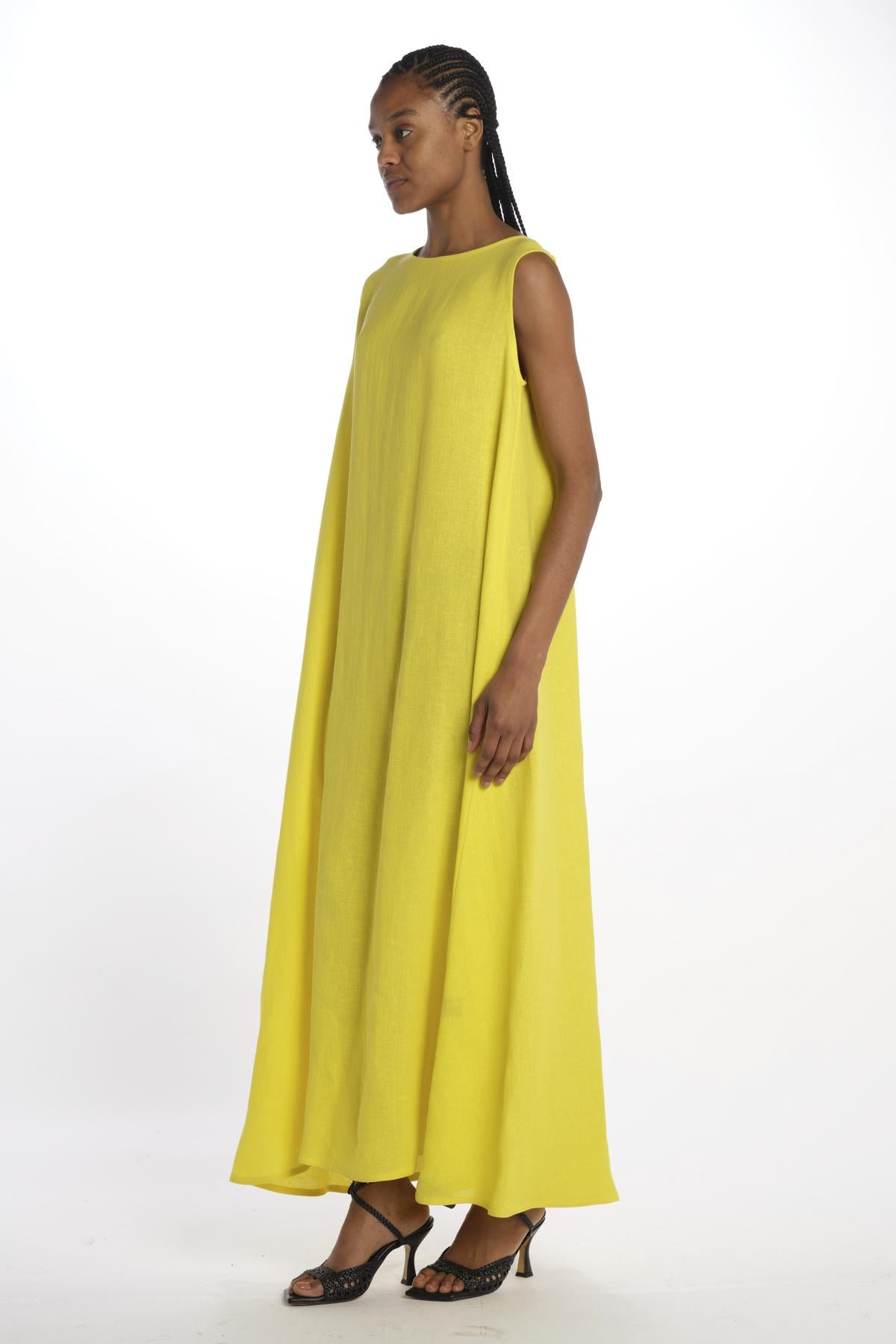 Abito lungo limone 1622 SAFFRON dusan