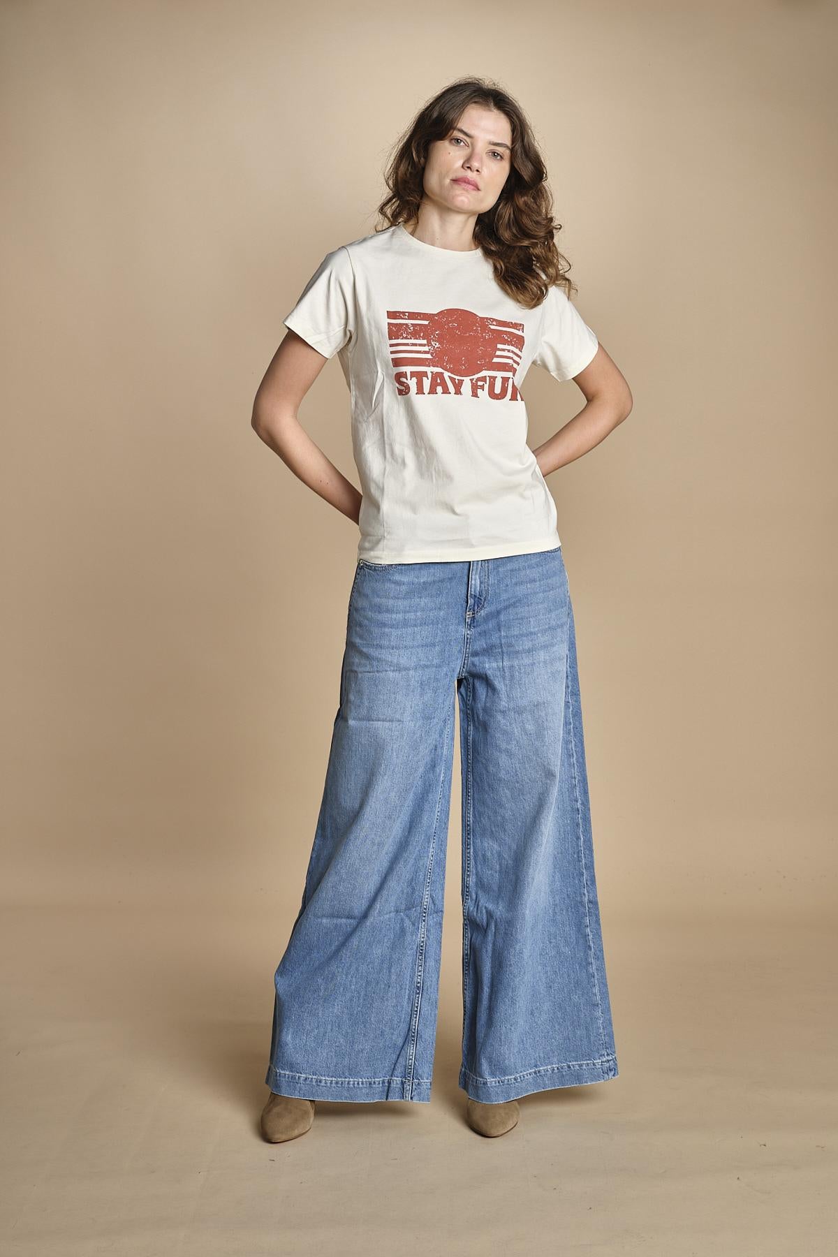 tshirt stay fun REESE ECRU ba&sh