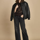 t-shirt con scritta e strass. JWTS02845 DARK CHOCOLATE 213 zadig & voltaire