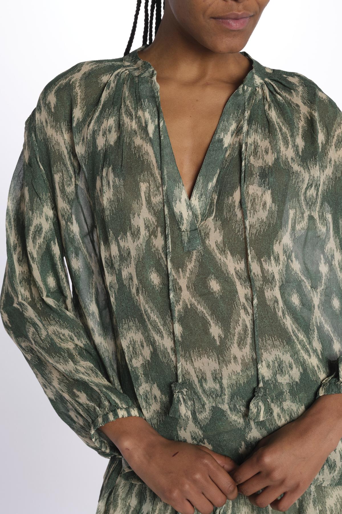 Camicia stampa geometrica MENAELLE KAKI ba&sh