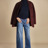 denim chiaro con ciliegie sul retro THE PIPE DREAM BUTTON SNEAK FRAY 11316 1085 mother