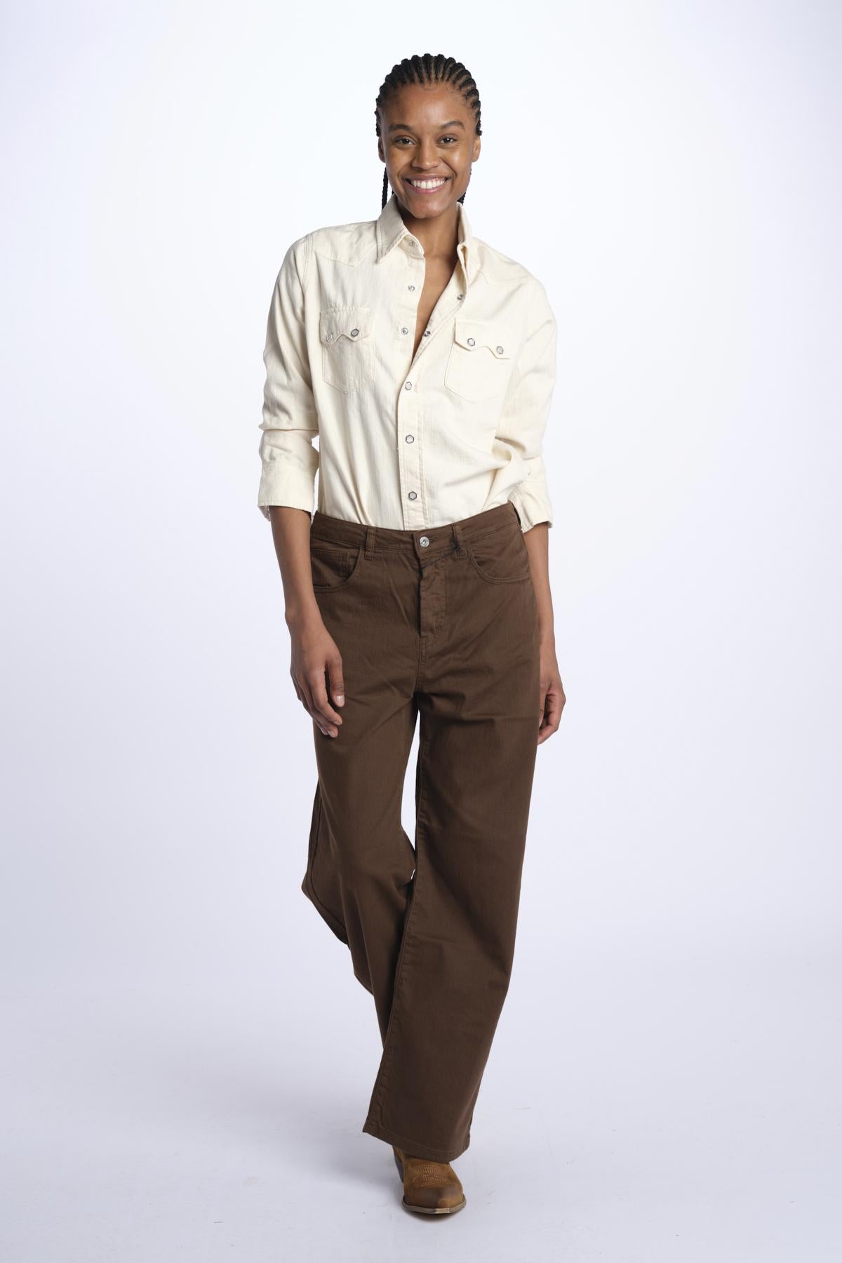 Denim ZELDA combo cropped ZELDA CHOCOLATE true avenue