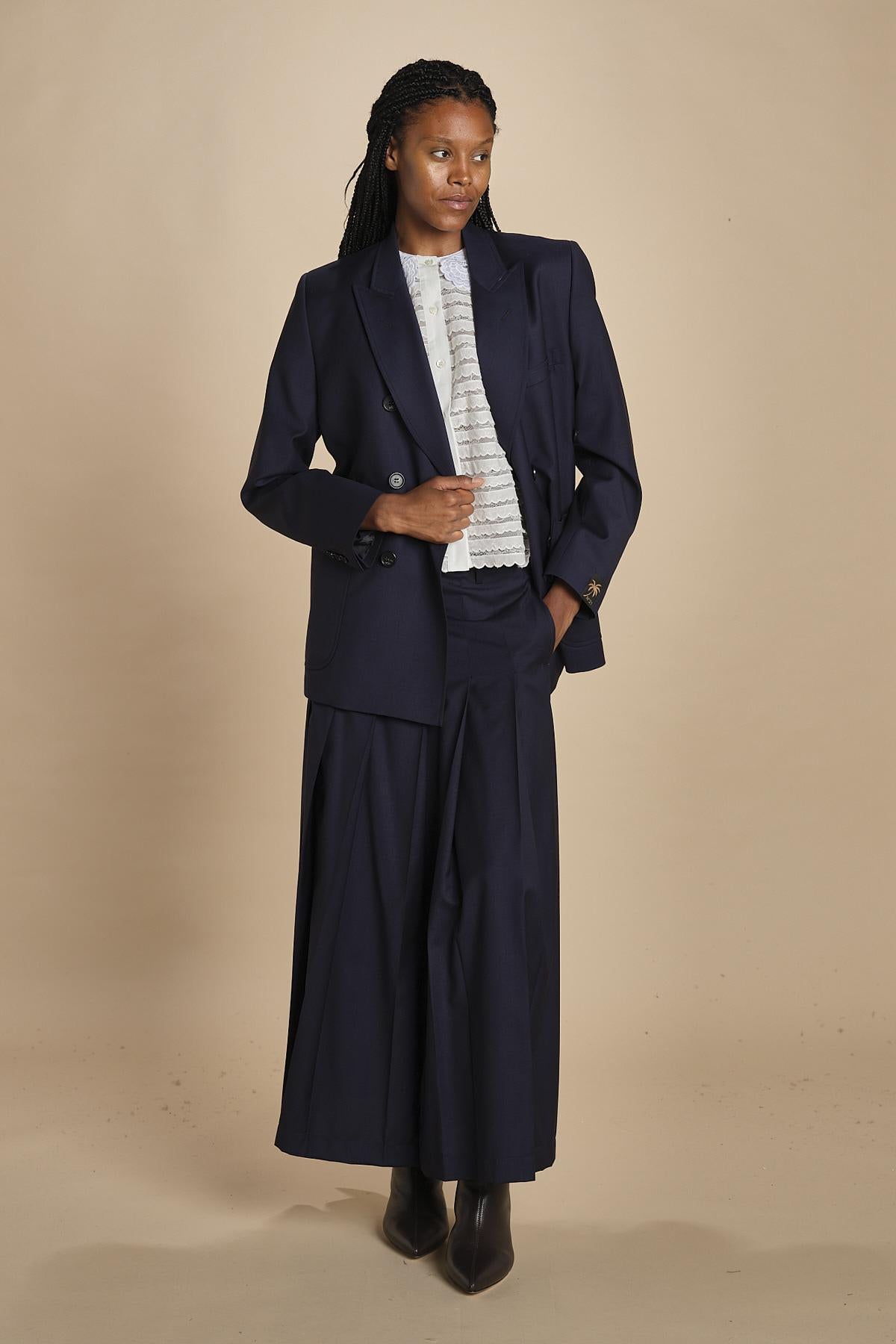 L021 blazer doppiopetto over L02130166479 BLU n21