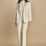 giacca doppipetto in cady 30303-313 LATTE 02 federica tosi