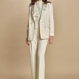 giacca doppipetto in cady 30303-313 LATTE 02 federica tosi