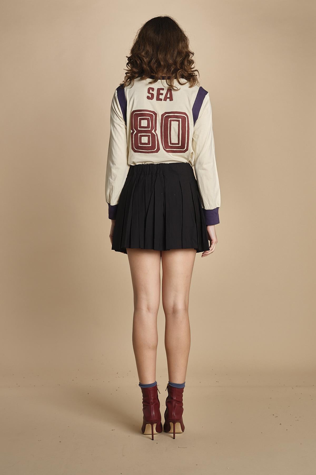 mini gonna pieghe. ADELINE 001 BLACK sea ny