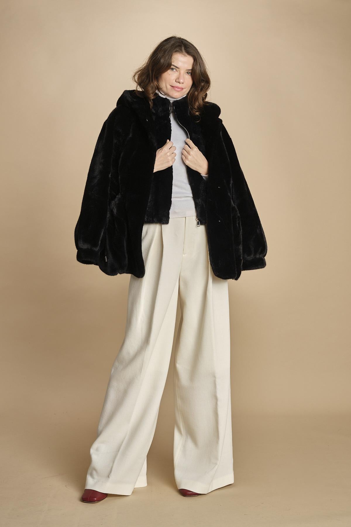 gilet in ecofur. GABI NOIR giovanni paris