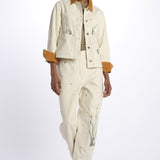 RAINE pantaloni a vita alta con gamba ampia e ricami 179553 U111 scotch&soda