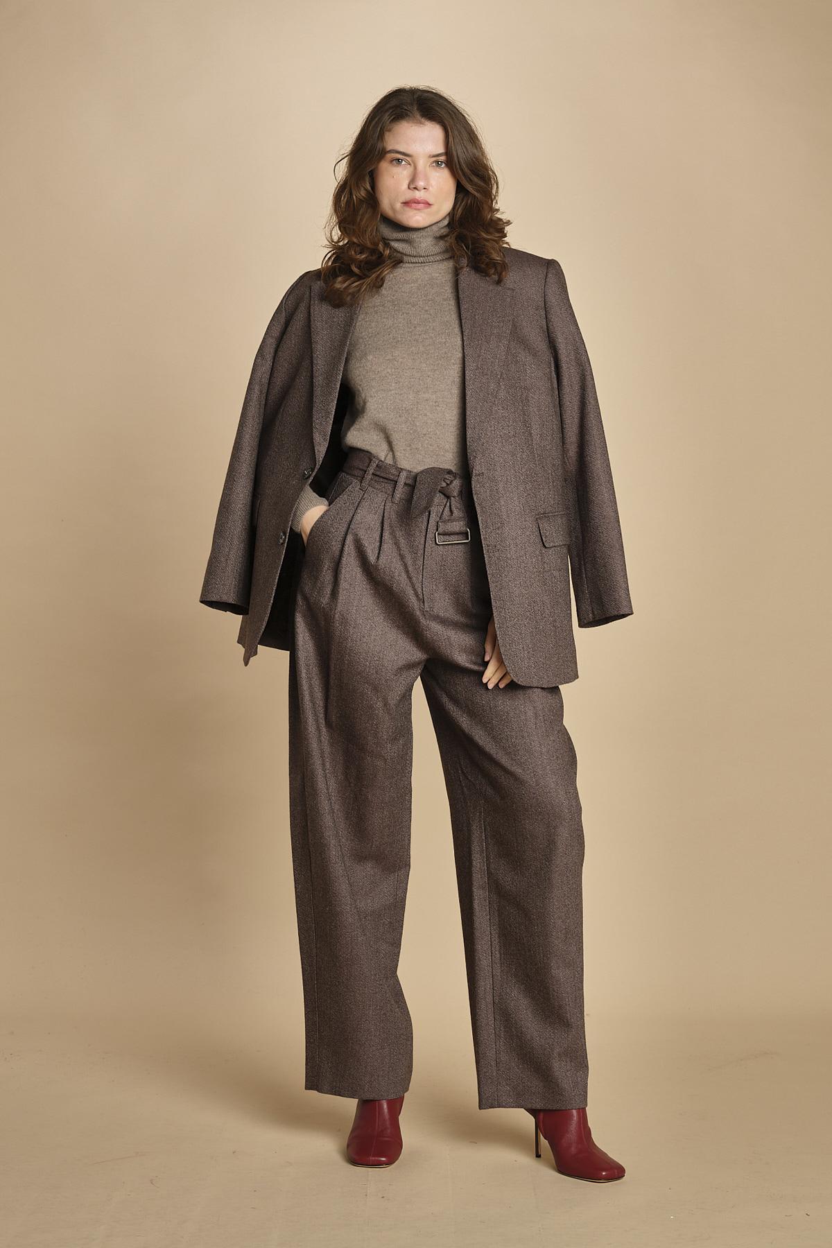 pantalone con due pinces occhio di perenice. PAN0261 MAR1025W soeur