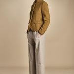 pantalone con elastico in punto milano PENSIL BEIGE true avenue