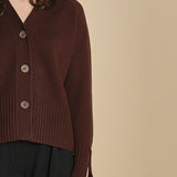 cardigan tre bottoni MIL4A24 25298 TESTA MORO milaura