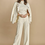 top manica corta con collo alto 31101-313 LATTE 02 federica tosi