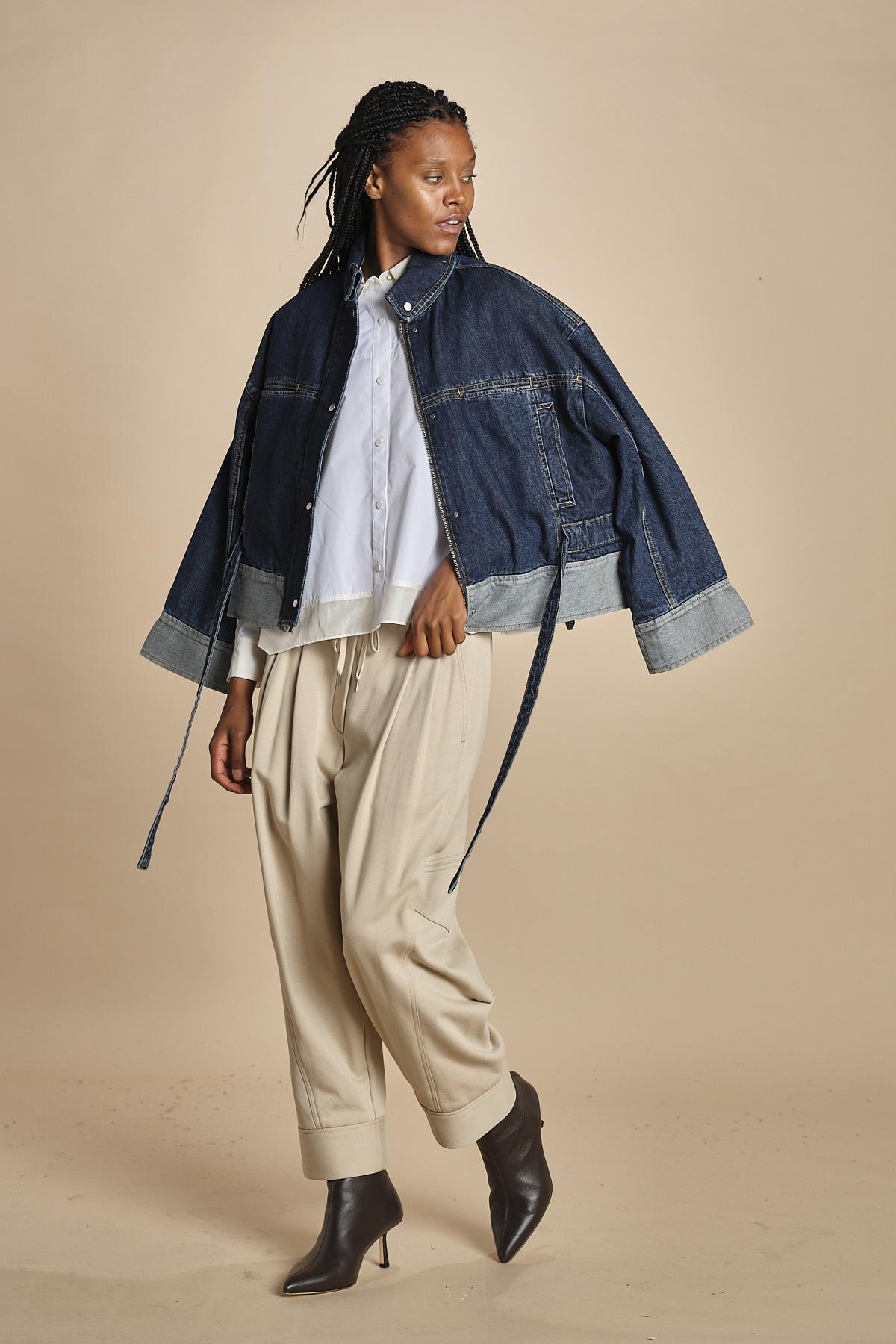 LS SHIRT W FLOUNCE camicia con bordi a contrasto 21705LCE WH100 WHITE phillip lim