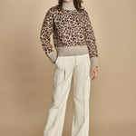 maglia collo alto maculata 32016-355 BEIGE.MORO 25 federica tosi