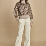 maglia collo alto maculata 32016-355 BEIGE.MORO 25 federica tosi