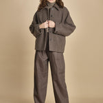 giaccone in lana cotta. MAN1509 GRI2224W soeur