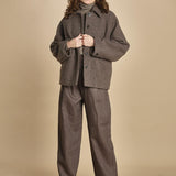 giaccone in lana cotta. MAN1509 GRI2224W soeur
