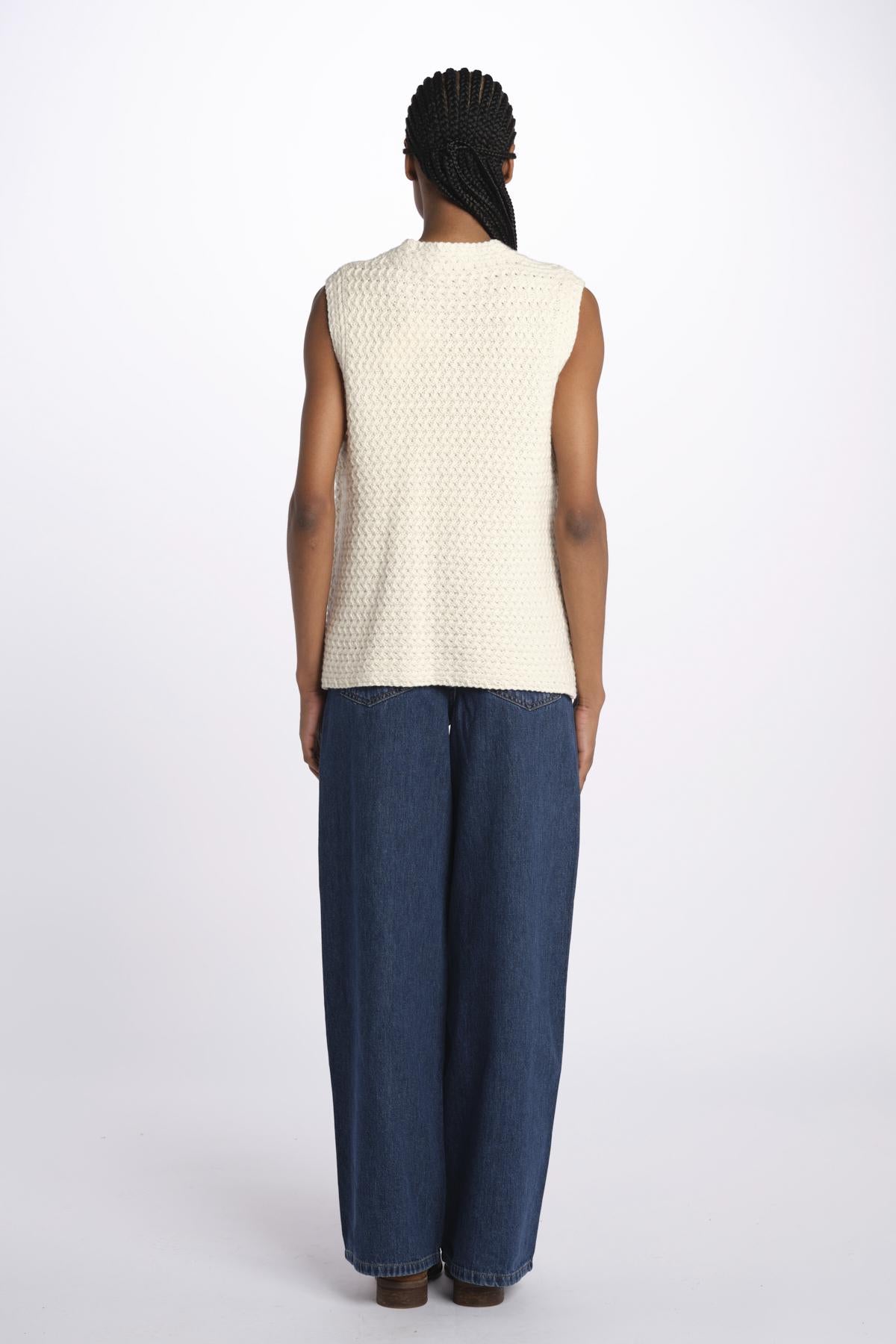 Gilet lungo uncinetto ELISABETH ECRU003 vanessa bruno