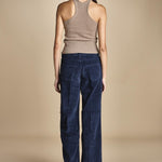 pantalone in veluto cropped ZELDA NAVYBLUE true avenue