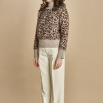 maglia collo alto maculata 32016-355 BEIGE.MORO 25 federica tosi