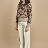 maglia collo alto maculata 32016-355 BEIGE.MORO 25 federica tosi