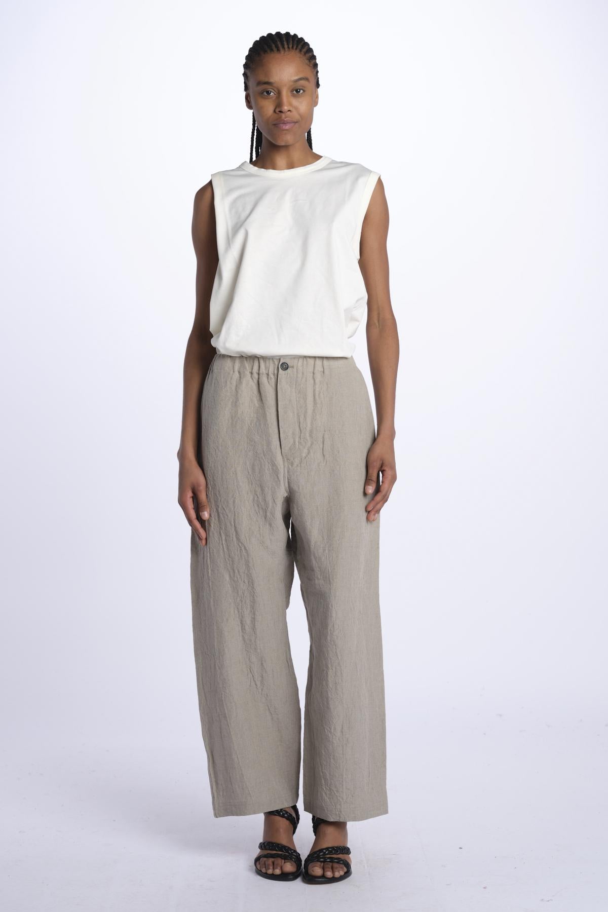 Pantaloni lino con elastico PILAR NATURA sofie d'hoore