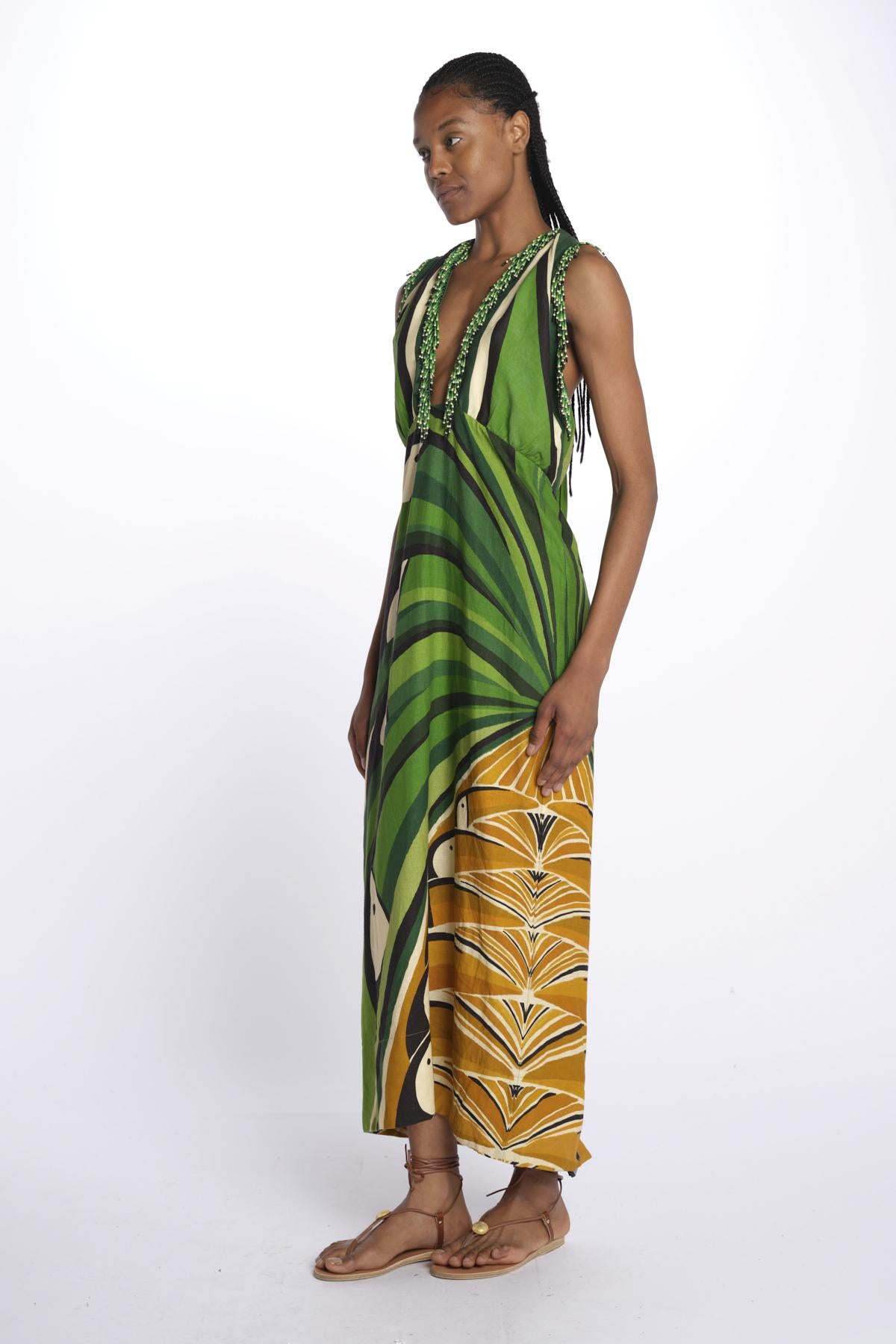TUCAN tree green dress 331968 GREEN farm rio
