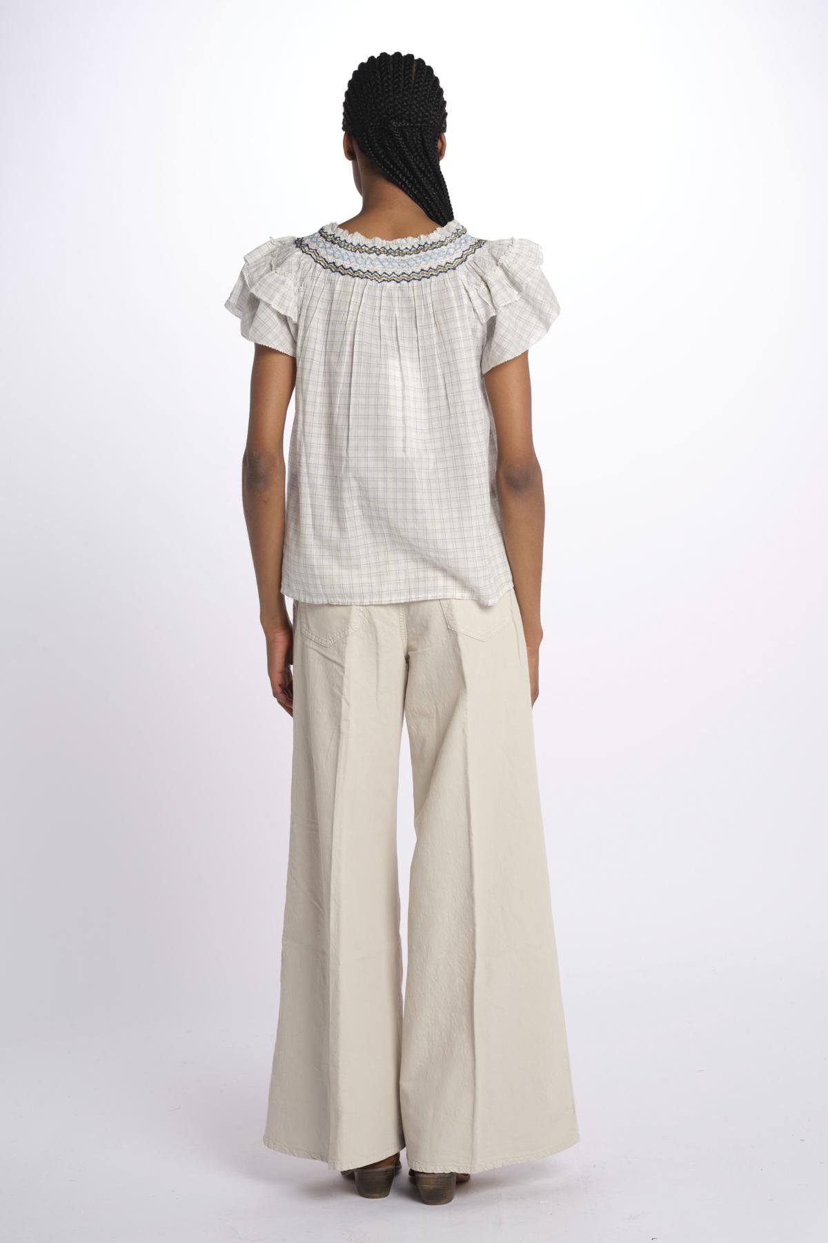 CATHY camicia check con collo arricciato CATHY C1316 bellerose