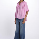 Camicia DIDI over voile con rouches DIDI FLUOPINK laurence bras