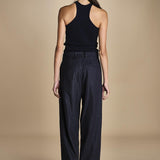 pantaloni in tela lana NOEMI NAVYBLUE true avenue